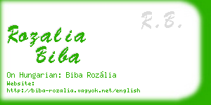rozalia biba business card